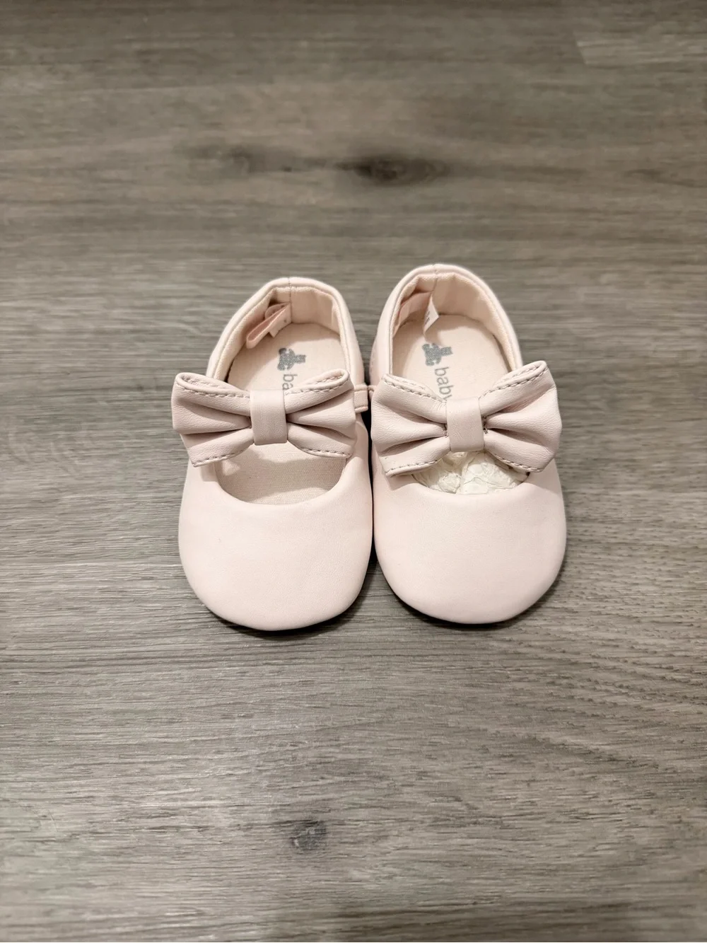 Baby Girls Pink Bow Mary Jane Shoes Size 6-12 Months